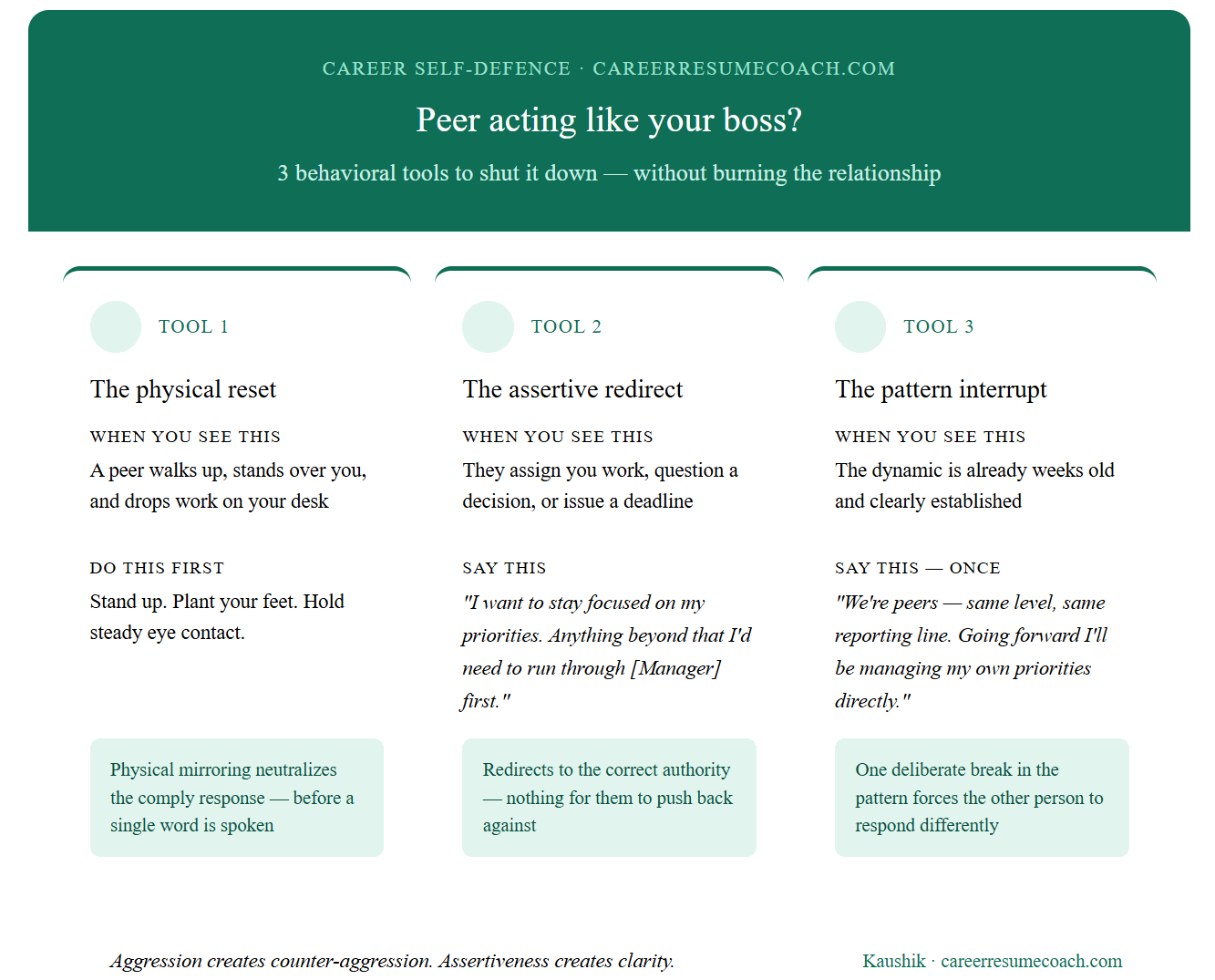 Resolve conflict with colleagues